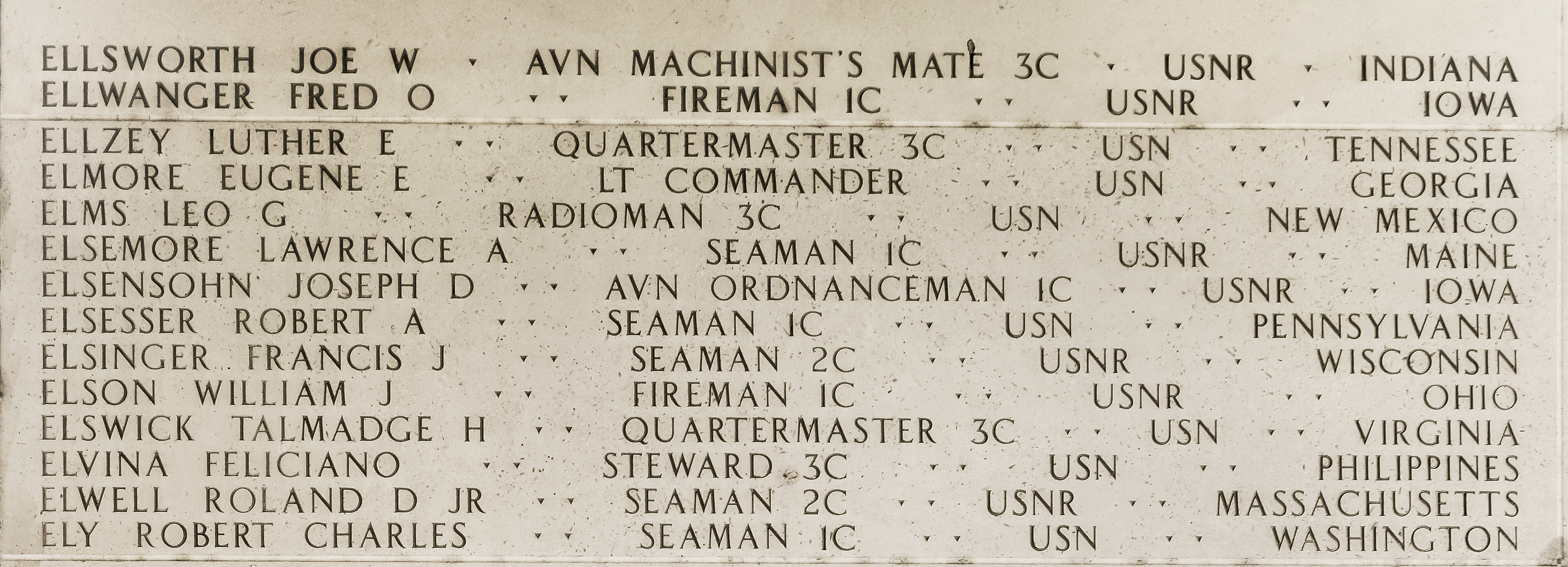 Leo G. Elms, Radioman Third Class